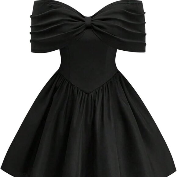 Soly Hux Dresses & Skirts - 👗 NWT Black Off The Shoulder Ruched A-Line Dress - Size XXL 👗